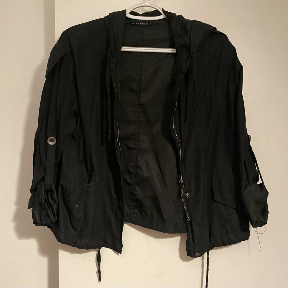BM black trench jacket